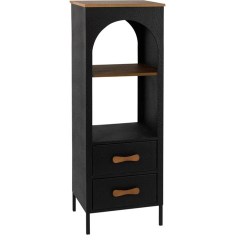 Scaffale in MDF nero bohémien 110x35x39 cm
