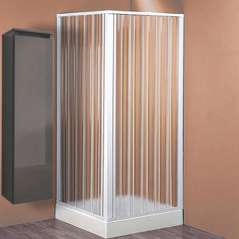 Box doccia angolare in PVC stabilizzato bianco. Cabina (1/10)