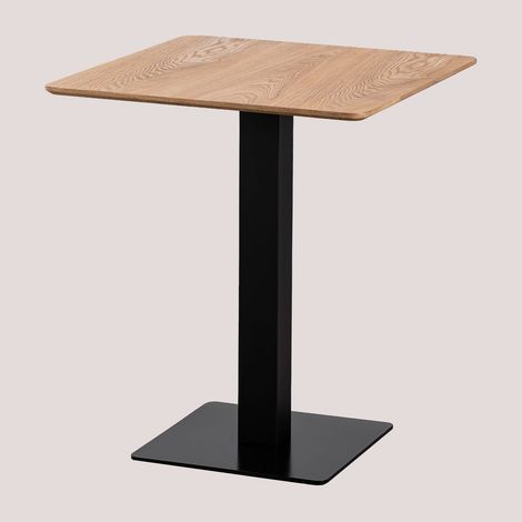 Mesa de bar cuadrada en chapa de fresno Espresso SKLUM         &x2194&xFE0E 60 cm (1/5)