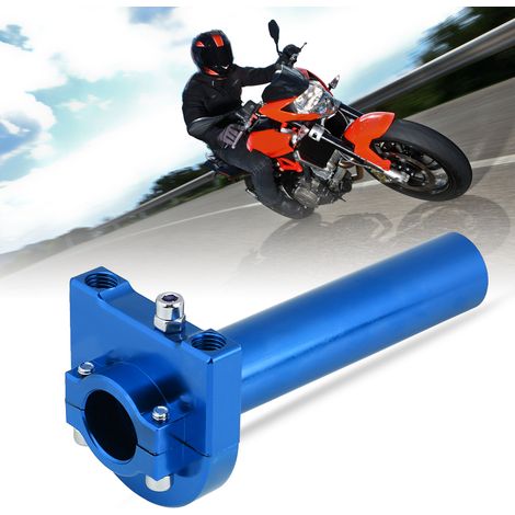 22 mm (7/8 Zoll) Gasgriff für Motorrad, Roller, Dirtbike, blauer Lenker, Drehgasgriff-Set mit rutschfestem Griff (1/5)