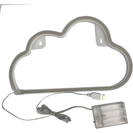 Lampe LED Nuage - Luminaire Décoratif Chambre Enfant - Éclairage Ambiant Jaune Chaud - 12 V - Silicone Flexible et Base Plastique - 1 Pièce (1/5)