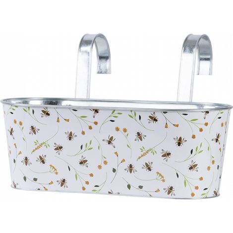 Jardinière en zinc abeilles avec crochet (1/5)