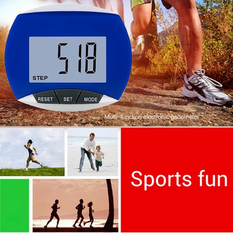 Schrittzähler mit Gürtelclip, multifunktionaler Schrittzähler mit LCD-Display, passendes Fitnesszubehör (1/5)