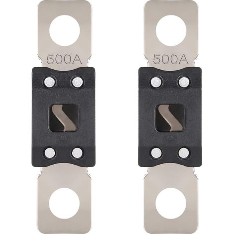 MEGA Fusible 500A Mega Fusible Voiture 500 Ampères Visser Fusibles pour Auto à Courant Élévé pour Caravanes Camion Bus (2 Pièces) (1/3)