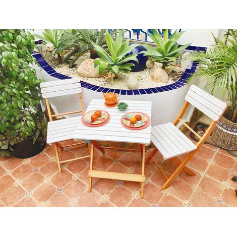 ENSEMBLE PLIANT BOIS GAIA - 3 PCS