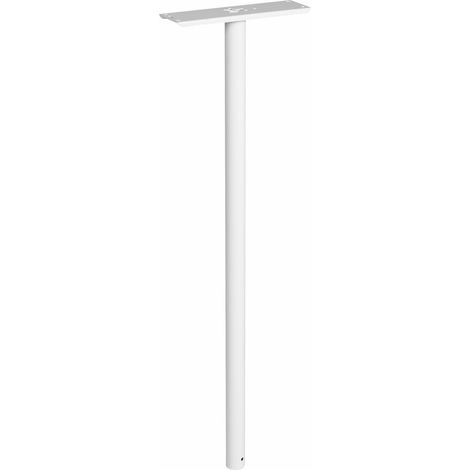 Decayeux – Pied pour boîte aux lettres en acier blanc H.1110mm Ø45mm – Piquet cylindrique à sceller – Pour boîtes individuelles