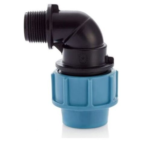 Raccord Réducteur Coudé 90° - Compression - Mdpe Pe - 1/2 Pouces Femelle - 20 Mm (1/3)