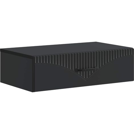 Wall-Mounted Side Table Black 59 x 34.5 x 17 cm Engineered Wood vidaXL (1/5)