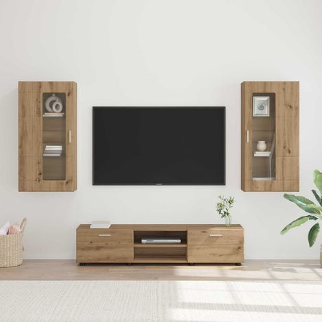 Teenpull – TV-Schrankset FLORIN 3 pcs Artisan-Eiche Holzwerkstoff (1/5)