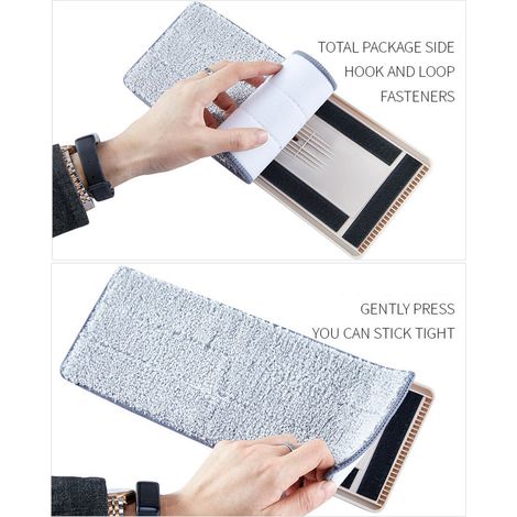 Serpillière en microfibre avec manche télescopique et rotation à 360 degrés pour sols (1/5)