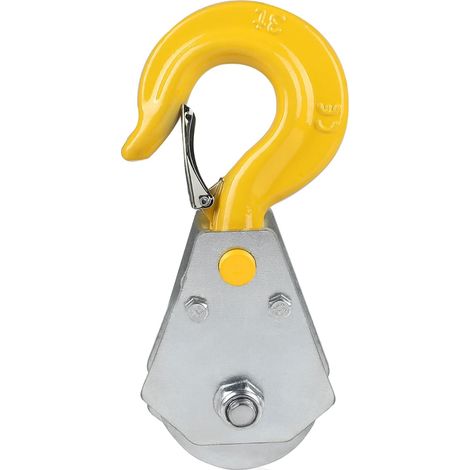3 Ton Lifting Pulley Suitable for 17mm Rope Loading and Pulling with Swivel Hook and Latch Bearings (1/5)