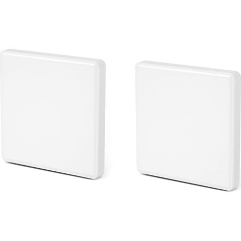 2 Pcs Cache Prise Murale Vierge, Plaque Murale Carrée pour Obturateur Prise et Cache Interrupteur Mural, Cache Trou Mur pour Compteur Electrique, Couvercle Décoratif Blanc pour Maison et Bureau (1/5)