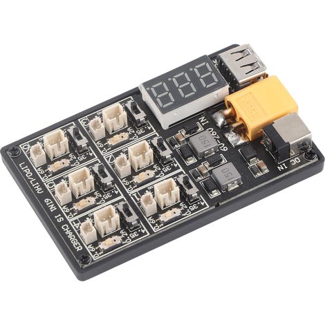 Chargeur USB 6 en 1 pour batteries LiPo 1S et équipements radiocommandés (1/5)
