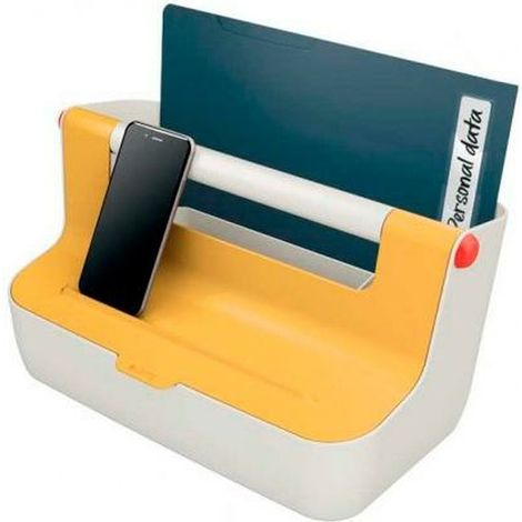 Scatole Portaoggetti Leitz Cosy Giallo ABS 21,4 x 19,6 x 36,7 cm Maniglia per il trasporto (1/4)