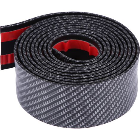 Protège-seuil de porte en fibre de carbone caoutchouc adhésif universel pour voiture (5 x 250 cm) (1/5)