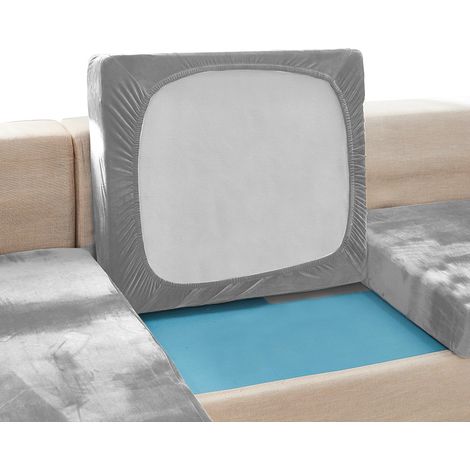 HELLGRAUER SAMT-SOFABEZUG SITZ 60-95 [22SL1]