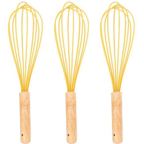 Ustensiles de cuisine en silicone et bois pour usage domestique (1/3)