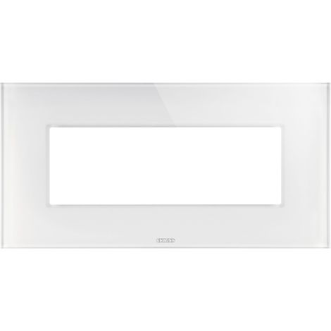 PLAQUE ICE 6P VERRE BLANC GEWISS GW16906CB (1/2)