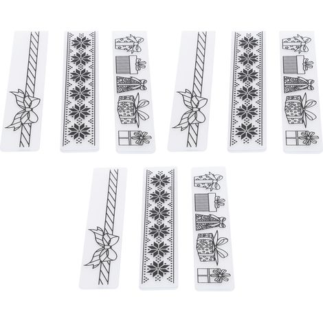 Set mit 9 Prägetaschen aus Kunststoff mit floralem Muster zur Herstellung von Karten und Papierdekorationen. Zubehör inklusive. (1/5)