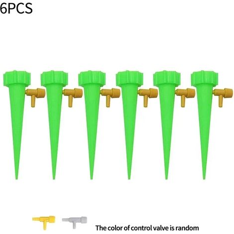 (6 pièces - Vert) Système d'irrigation goutte à goutte automatique, arrosage automatique réglable pour plantes à fleurs, serre et jardin. Dispositif de goutte à goutte automatique (1/4)