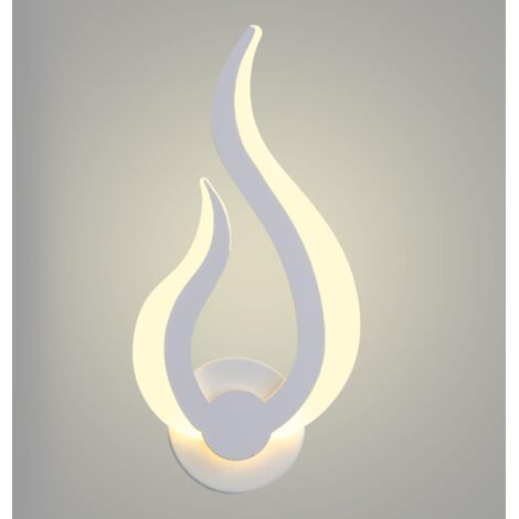 Pr Applique Murale Intérieur LED, 10W Lampe Murale Moderne, Forme de Flamme Mural Veilleuse 3000K Blanc Chaud pour Cuisine Escalier Chambre Couloir, 220V IP20 [Classe énergétique E] (1/5)