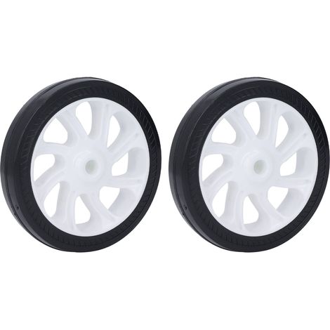 Lot de 2 roues pour compresseur d'air 6 pouces ABS caoutchouc roulettes universelles rechange (1/5)