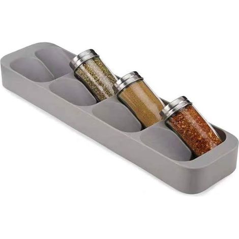 Boîte de rangement pour épices à 8 compartiments, organisateur de tiroir de cuisine, boîte de rangement pour pots à épices (1/3)