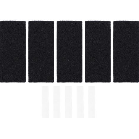 Lot de 5 Filtres Charbon Actif Auto-adhésifs pour Ventilateur - Purification d'Air Silencieuse - Dimensions 25,5 x 9 cm (1/5)