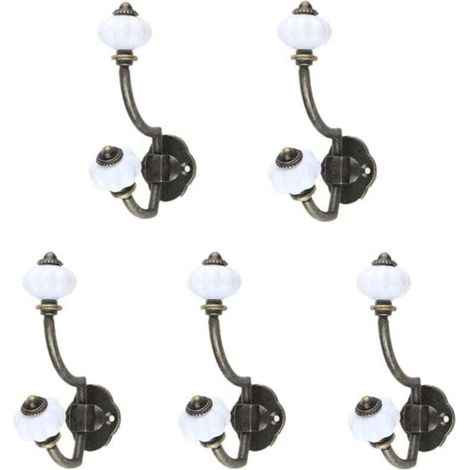 5 Pcs Patère Antique Crochet Mural Cintre Simple Porte-Manteau Rétro Décorations De Capuchon Patères Murales Crochets Rustiques Crochets Muraux Rétro Patères Décoratives Clé À (1/4)