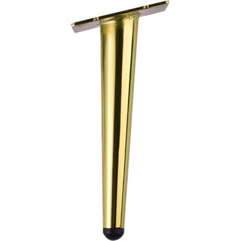 Pieds de canapé/table basse de 30 cm de hauteur, ronds et fuselés, avec vis de fixation, couleur or, biseautés. (1/5)