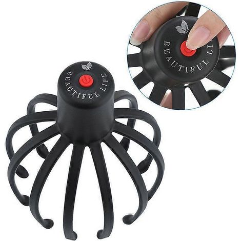 Elektrisches Kopfhautmassagegerät mit 3 Modi, 360°-Kopfmassagegerät, kabelloses, tragbares Kopfmassagegerät zur Stresslinderung (1/5)