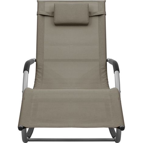 Maison Exclusive - Lettino Prendisole in Textilene Tortora e Grigio (1/5)