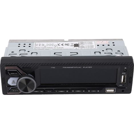 Autoradio MP3 pour voiture, double connexion Bluetooth, 7 lumières colorées, assistant vocal intelligent, chargement USB. Récepteur stéréo pour voiture. (1/5)