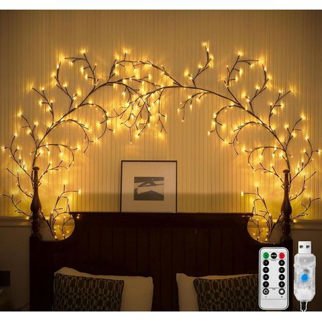 Guirlande Lumineuse LED - 144 LED - 8 Modes Éclairage - Alimentation USB - Branches Flexibles - Pour Décoration Murale et Chambre à Coucher - 1 Pièce (1/5)