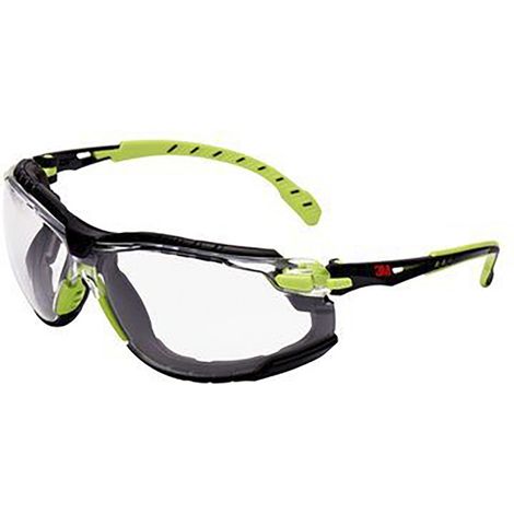 3M – Lunettes de protection anti-buée EN 166 – Verres polycarbonate résistants aux chocs – Couleur noir, vert – Pour environnements humides