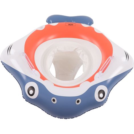 Bouée gonflable enfant dessin animé PVC épais imperméable siège sécurité poignée bébé anneau de natation poisson (9-25kg/19.8-55.2lb) (1/5)