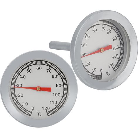 1 Stück BBQ-Pizzagrill-Thermometer, Temperaturanzeige 120 °C, für Grillgerichte (1/4)