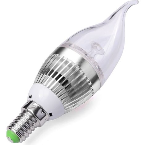 TrAdE Shop Traesio - Lampadina A Candela Colpo Di Vento Da 3w Attacco E14 Bulbo Piccolo Luce Calda - (1/4)