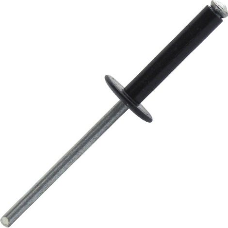 Remaches estallados negros con cabeza grande de aluminio/acero PBL Ø4,8x20mm - Caja de 250 (1/2)