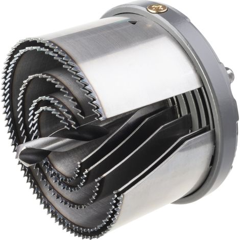 wolfcraft - Scie Cloche Multi-Lames - Diamètre 28. 35. 50. 68. 74 mm - Profondeur de coupe 40 mm. Foret Centreur - réf. 2220000 (1/4)