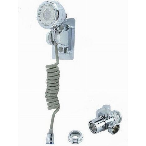 Cleafe - Kit Doccetta Per Lavandino Soffione Bagno Con Supporto Staffa Deviatore Laccio 87499 - (1/2)