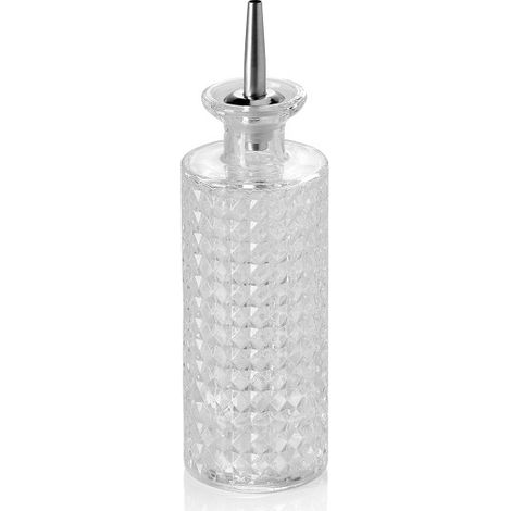 Flacon bitter 0,3 ltr Ø 6,5 cm H 17 cm verre inox NOCTURN - Was Germany (1/2)