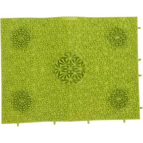 Tapis de massage des pieds antidouleur, simulateur de circulation sanguine, plaque d'acupression réflexologie, coussin vert (1/5)