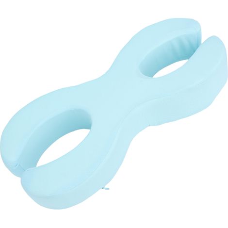 Oreiller ergonomique bleu en mousse à mémoire de forme douce, anti-écrasement du visage, pour un sommeil profond, idéal pour les personnes dormant sur le côté (6 cm / 2,4 po). (1/5)