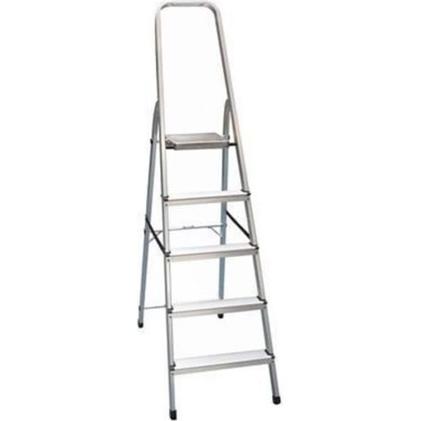 Escabeau - Aluminium - 4 Marches - Plateforme 109 Cm - Charge Max 150 Kg - Usage Domestique