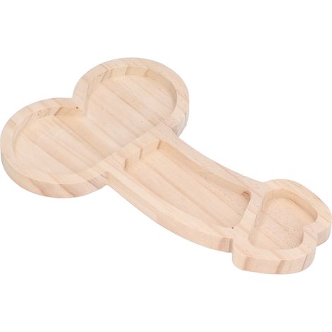 Plateau apéritif original 24 cm, 3 parties, sans BPA, en bois de hêtre, plateau à fromage pratique pour offrir ou pour une pendaison de crémaillère. (1/5)