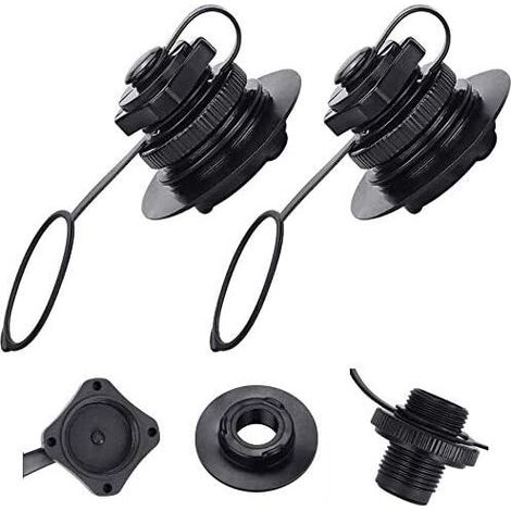 pezzi Valvola di gonfiaggio a spirale con tappo Valvola di gonfiaggio unidirezionale universale Pezzo di ricambio Accessorio per gommoni per la riparazione di gommoni