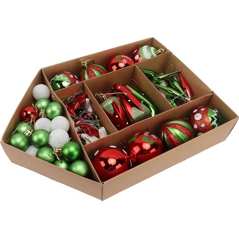 Ensemble assorti de décorations pour sapin de Noël, boules et pendentifs légers, plaqués or, pour la maison et le jardin.