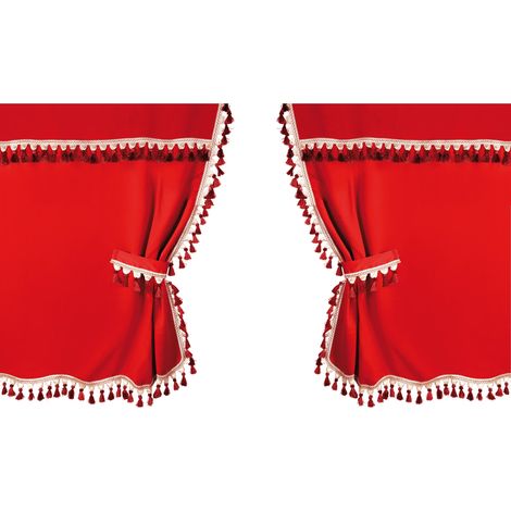 Oscura, tende centrali per camion, cabina standard - Rosso (1/2)
