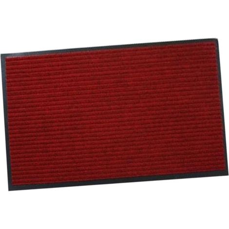 Tapis Dentrée Double Bande Lavable sans PVC Paillasson Dintérieur/extérieur À Profil Bas 40 X 60 Cm Rouge Foncé pour La Maison Et Le Bureau (1/5)